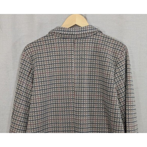 Jules & Leopold Long Blazer Women Size XL Houndstooth Oversized Knit Academia - Picture 12 of 16